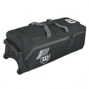 Wilson 2.0 Pudge baseball or softball equipment bag on wheels - black