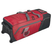 Wilson 2.0 Pudge baseball or softball equipment bag on wheels - scarlet red