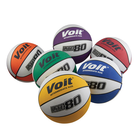 Women's Voit Lite 80 Rubber Basketball Multi Color Prism Pack for Indoor or Outdoor Play