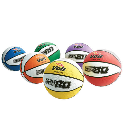 Junior Size Voit Lite 80 Rubber Basketball Multi Color Prism Pack