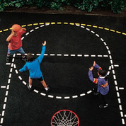 DIY Basketball Court Stencil High School/NCAA Specs