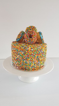 100's and 1000's Donut Cake with Buttercream