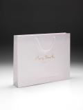 Picture of White rope handled paper bag with logo print