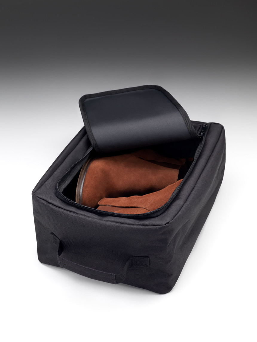 RiToEasysports PU Leather Golfball Shoe Bag Waterproof Zippered Shoe  Carrier Sports Shoe Bag Golfball Shoes Storage
