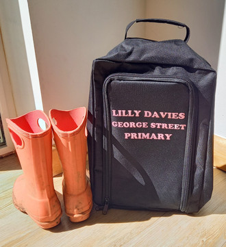 personalised wellington boot bag