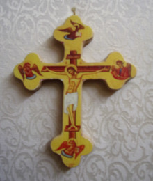 Cross- Wood Wallcross (yellow)