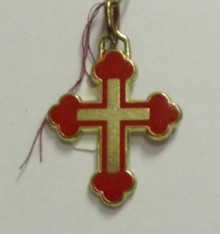 Jewelry- Large Cross Pendant (Red & Blue)