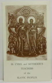 Holy Card- Sts. Cyril & Methodius Holy Card With Prayer (2)