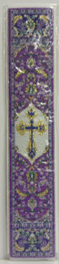 Bookmark - Cross Tapestry Purple