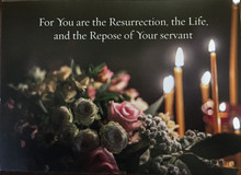 Greeting Card - Memory Eternal - Roses and Candles Greeting Card