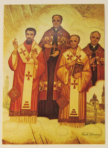 Holy Card - "Four Saintly Bishops" Holy Card 