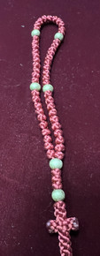 Burgundy Prayer Rope with Gold beads