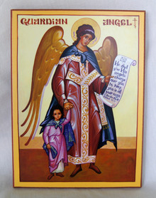 Icon- Guardian Angel with Girl - large
