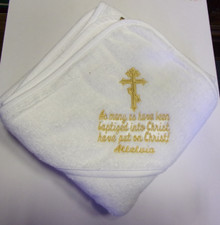 Baptismal Towel- Embroidered Baptismal Towel
