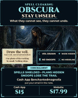 *Spell Cloaking Obscura ~ Hide Your Magickal Workings From Prying Eyes ~ Keep Your Spells Unseen, Unread & Untouched ~ Shield Your Energy, Privacy & Plans From Meddlers and Ill Intent