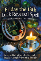 *Friday the 13th’s Luck Reversal Spell ~ Turns Bad Luck into Good Fortune ~ Builds Positive Energy in Unlucky Situations ~ Elevates Your Fortune to Neutralize/Overcome Negativity ~ Good Luck Against Bad Omens