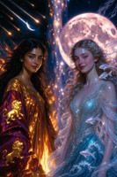 August Lunar Luminous Dual Coven Custom Spells ~ Golden Lion Flame & Oceanic Dream Veil ~ Heart-Fire of the August 12 New Moon in Leo & Soft Mystical Waters of the August 28 Full Moon in Pisces ~ Courageous New Chapters ~ Deep Soul Healing