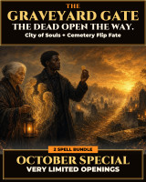*October Special Bundle ~ Graveyard Gate ~ 2 Cemetery Spells: City of Souls Spirit Alliance + Cemetery Flip Fate Transmutation ~ Spirits of the Dead Help You, Then Turn Your Bad Luck to Bright Destiny