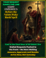 <p>There is one hour left before the saints wake. Saint Expedite does not do tomorrow.</p>
<p>On Saturday, October 31, the Sun burns in Scorpio, the sign of death, rebirth and hidden power. The waning Moon moves through Cancer, ruler of home, family and the deepest feelings, and in the early evening Eastern time it goes void of course, slipping loose from the ordinary rules until just after midnight. Mercury is retrograde in Scorpio until November 13, pulling buried secrets and old business back to the surface, and Venus is retrograde in Libra, reopening every question of love, fairness and what is owed. This is Samhain, the Witches' New Year, when the veil between the living and the dead is at its thinnest.</p>
<p>Saint Expedite is the Roman soldier-saint of urgent causes. He is shown stamping on a crow that cries 'cras,' the Latin word for 'tomorrow,' while holding high a cross marked 'hodie,' meaning 'today.' He is the saint people turn to when something cannot wait, from court dates to paychecks, and he is famous for working fast. On All Saints' Eve, the last hour before the saints are honored, his power is strongest. I petition him before midnight, while the other saints rest, so your request is pushed to the front of the line.</p>
<p><strong>Very effective for:</strong></p>
<ul>
<li>A job offer, background check or hiring decision that is dragging</li>
<li>Waiting on a loan, mortgage or apartment approval</li>
<li>A visa, passport or immigration paperwork</li>
<li>An insurance claim, refund or back pay</li>
<li>Court dates, settlements and legal decisions</li>
<li>A buyer for your house or car</li>
<li>Test results, college admissions or licensing</li>
<li>A contractor, client or customer who keeps stalling</li>
<li>Rent due before the money arrives</li>
<li>Someone who keeps saying 'tomorrow'</li>
</ul>
<p>Unchecked, 'tomorrow' becomes next week, next month and never, while the clock runs out on you.</p>
<p><strong>The Unexpected Power of Saint Expedite</strong></p>
<p>The results often show up as:</p>
<ul>
<li>Phone calls and emails coming in fast</li>
<li>Decisions made sooner than expected</li>
<li>Paperwork suddenly clearing</li>
<li>Stalled people finally acting</li>
<li>Money arriving ahead of schedule</li>
<li>A burst of energy and focus to finish what you started</li>
</ul>
<p><strong>Needed:</strong></p>
<ul>
<li>Your full name, birth date and photo if available</li>
<li>The one urgent matter you need answered and any deadline</li>
</ul>
<p>Your spell photo is emailed to you once your casting is complete.</p>
<p>Order by Saturday, October 31 at 9:00 PM Eastern so you make the final hour!</p>