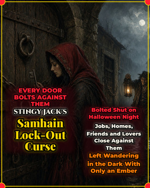 <p>They tricked their way into everything. On Halloween, every door slams shut.</p>
<p>On Saturday, October 31, the Sun burns in Scorpio, the sign of death, rebirth and hidden power. The waning Moon moves through Cancer, ruler of home, family and the deepest feelings, and in the early evening Eastern time it goes void of course, slipping loose from the ordinary rules until just after midnight. Mercury is retrograde in Scorpio until November 13, pulling buried secrets and old business back to the surface, and Venus is retrograde in Libra, reopening every question of love, fairness and what is owed. This is Samhain, the Witches' New Year, when the veil between the living and the dead is at its thinnest.</p>
<p>Stingy Jack was the Irish drunkard and cheat who tricked even the Devil, trapping him with a cross and making him promise never to take Jack's soul. When Jack finally died, Heaven would not take such a liar, and the Devil kept his word and would not let him into Hell. He was sent back into the darkness with nothing but a glowing coal in a hollowed turnip, doomed to wander forever with every door shut against him. He became Jack of the Lantern. This curse gives the trickster in your life Jack's fate.</p>
<p><strong>Very effective for:</strong></p>
<ul>
<li>A con artist who talks their way into every opportunity</li>
<li>A cheating ex charming their way into new relationships</li>
<li>A user who moves from friend to friend</li>
<li>A freeloader who won't leave your life or home</li>
<li>Someone who took your job, your place or your partner through lies</li>
<li>A trickster who keeps escaping consequences</li>
<li>An abusive person being welcomed in your community</li>
<li>A predator getting new jobs or housing after harming people</li>
<li>A fake friend turning your circle against you</li>
<li>Anyone who has never been told 'no'</li>
</ul>
<p>Unchecked, the trickster keeps finding new doors to slip through, and new victims behind every one.</p>
<p><strong>The Unexpected Power of Stingy Jack's Lock-Out</strong></p>
<p>The results often show up as:</p>
<ul>
<li>Applications, interviews and offers falling through</li>
<li>Friends and lovers turning cold toward them</li>
<li>Social circles shutting them out</li>
<li>Housing, deals and favors denied</li>
<li>Their charm suddenly failing</li>
<li>Them losing access to you completely</li>
</ul>
<p><strong>Needed:</strong></p>
<ul>
<li>Your full name and photo if available</li>
<li>Your target's full name and a photo if available</li>
<li>The doors you want closed to them</li>
</ul>
<p>Your spell photo is emailed to you once your casting is complete.</p>
<p>Order by Saturday, October 31 at 6:00 PM Eastern for Halloween night!</p>