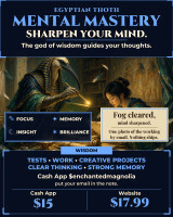 *Egyptian Thoth Mental Mastery Spell ~ Channel Divine Wisdom & Brilliance ~ Sharpen Focus, Memory & Learning ~ Ace Tests, Work & Creative Projects ~ Clear Mental Fog