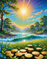 Wide Open Sky is the Limit Torrent of Riches and Success ~ Swap Scarcity for Abundance ~ Transform Daily Grind into Celebration of Plenty
