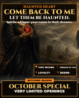 *October Special ~ Haunted Heart Love Spell ~ Spirit Allies From Beyond the Veil Draw Your Beloved Back to You ~ Rekindle Lost Passion ~ Unwavering Loyalty ~ They Cannot Stop Thinking of You