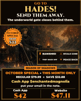*October Special ~ Go to Hades! Aggressive Greek Banishment ~ Cast Away an Enemy or Rival ~ Force the Disruptive Person Gone ~ Bullies, Stalkers, Exes & Jealous Coworkers ~ Underworld Protection