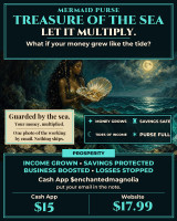*Mermaid Purse Prosperity Spell ~ Protect and Multiply Your Money ~ Make Your Finances Fertile ~ Grow Income, Savings & Business ~ Treasure of the Sea Guarding What You Earn