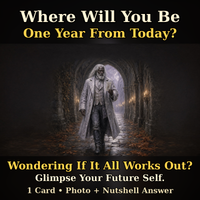 The Lantern-Lit Road to Next Autumn ~ Where Will I Be in Life This Time Next Year? ~ One-Card In-a-Nutshell Tarot Reading ~ A Glimpse Through the Archway at the Self You Are Becoming ~ 1 Card Pulled ~ Photo of Your Card ~ About 3 Sentences