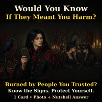 The Raven at the Masked Banquet ~ What Is a Warning Sign I Should Watch For When I Am in Bad Company? ~ One-Card In-a-Nutshell Tarot Reading ~ Know the Whisper Behind the Smile Before It Costs You ~ 1 Card Pulled ~ Photo of Your Card