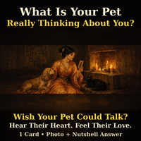 Faithful by the Hearth Fire ~ How Does My Pet Really Feel About Me? ~ One-Card In-a-Nutshell Tarot Reading ~ Hear the Love Your Companion Cannot Speak in Words ~ 1 Card Pulled ~ Photo of Your Card ~ About 3 Sentences ~ Delivered by Email