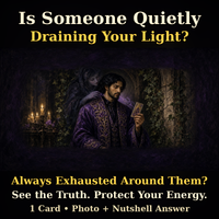 The Shadow at Your Shoulder ~ How Is This Person or Situation Impacting My Well-Being? ~ One-Card In-a-Nutshell Tarot Reading ~ See What Gives You Light and What Quietly Takes It Away ~ 1 Card Pulled ~ Photo of Your Card ~ About 3 Sentences
