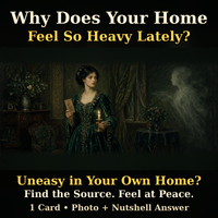 The House Remembers ~ Why Does the Energy in My Home Feel Off? ~ One-Card In-a-Nutshell Tarot Reading ~ The Quiet Unrest Behind Your Own Walls, Named by Candlelight ~ 1 Card Pulled ~ Photo of Your Card ~ About 3 Sentences ~ Delivered by Email