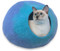 The Cat Cave is an irresistible hideout for your kitty.  Pictured here in Blue and Turquoise.