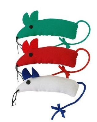 Bow Tie Catnip Mice Holiday Trio 