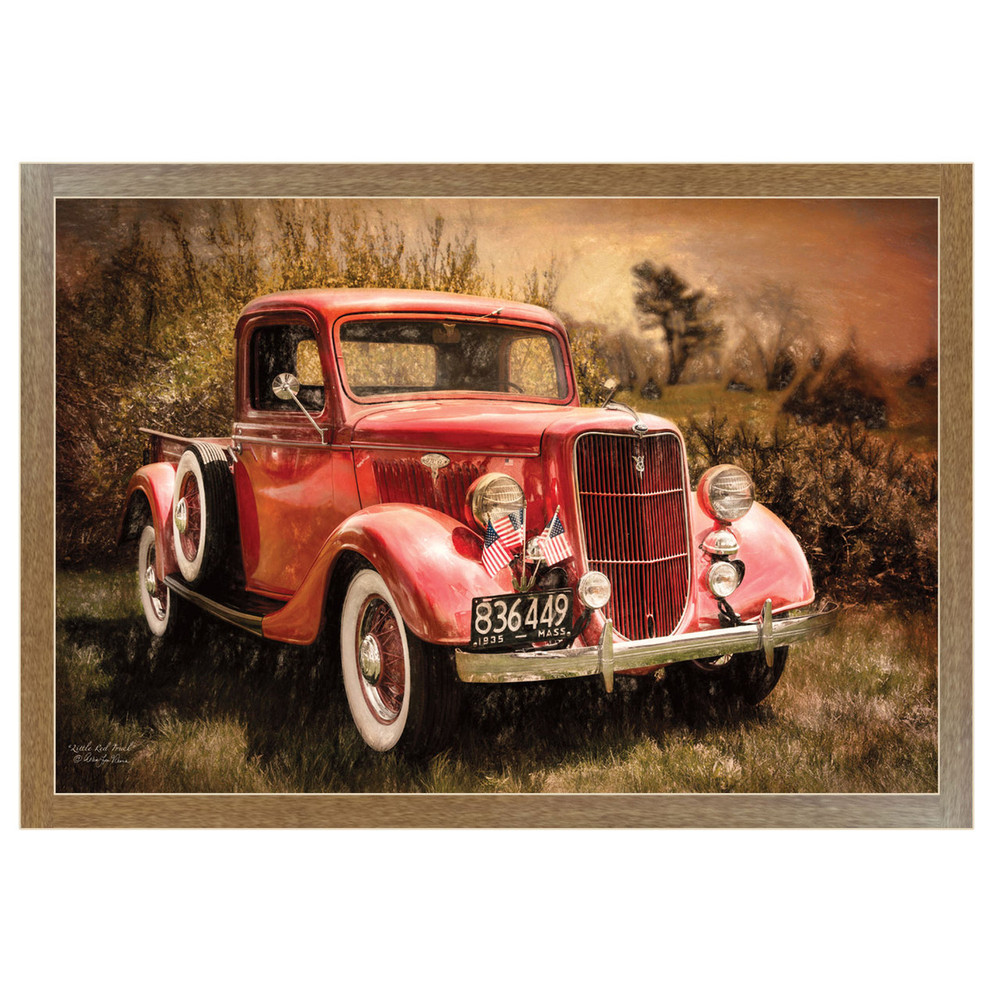 Rlv345 Little Red Truck In 426brn Trendy Decor 4 U
