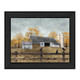 BJ1095-405 BLK "A Casual Conversation" is a 16" x 12" art print framed in a Colonial 405 Black frame of the art of American artist,  Billy Jacobs. The art shows a rustic setting of an old stone and wood barn, a silo, fences, trees and birds. The print has an archival, protective, textured finish so no glass is needed, and is ready to hang. Made in the USA by skilled American workers. Thank you for your support.