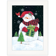 ART1047A-226  "Plaid Stocking Hat Snowman" with an easel