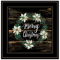 CIN769-704G "Merry Christmas Poinsettia Wreath"