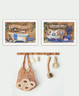 "Lavender Bath" set of 2 framed art prints by artist Kathryn A. Barnes shown in a lifestyle setting