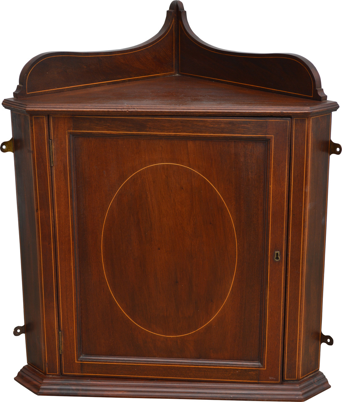 Sold Mahogany Inlaid Corner Medicine Cabinet Maine Antique Furniture