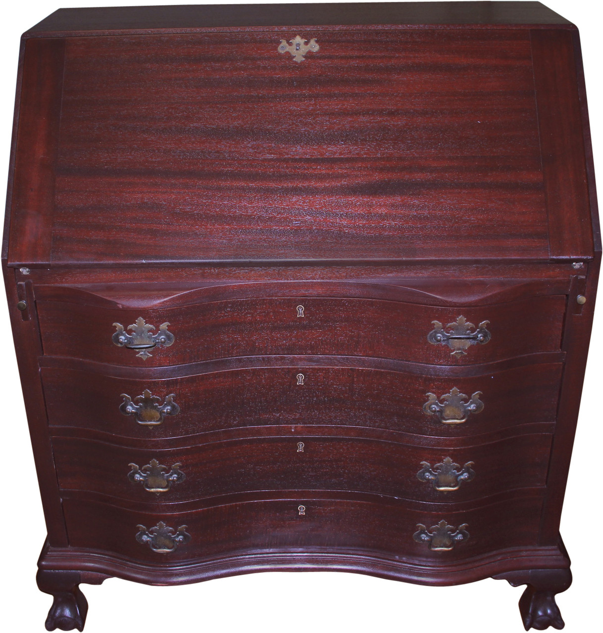 Sold Antique Mahogany Governor Winthrop Desk By Maddox Maine