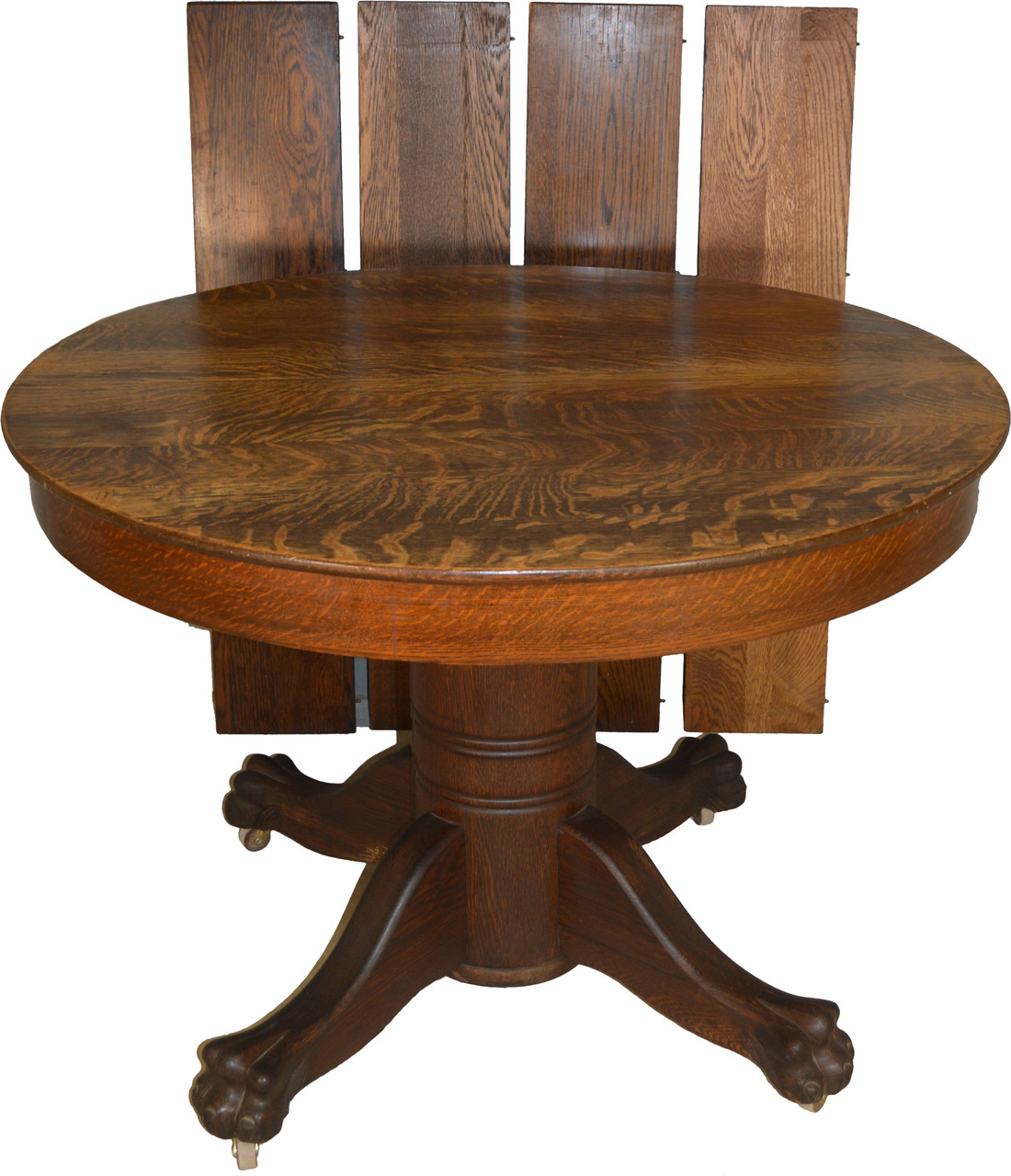 Sold Victorian Round Claw Foot Split Base Dining Table 44 Inches Maine Antique Furniture