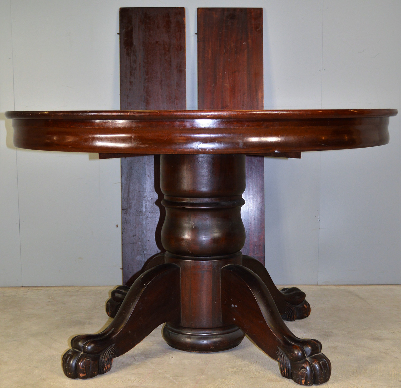 Clawfoot Dining Table : 34 Round Clawfoot Oak Dining Table ...