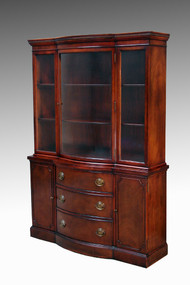 Sold Mahogany Curve Glass Corner Cabinet Maine Antique Furniture