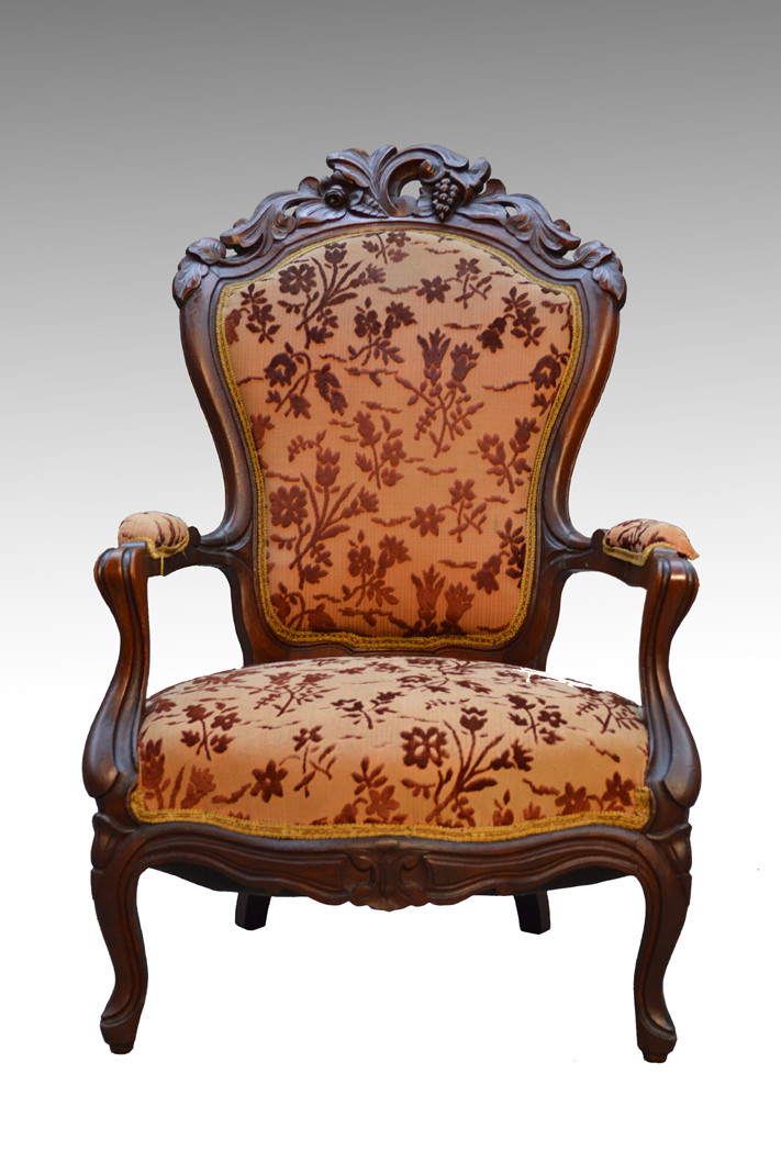 Sold Civil War Era Victorian Pierce Carved Gentleman S Arm Chair