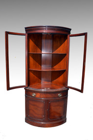 Sold Mahogany Corner China Cabinet Duncan Phyfe Maine Antique