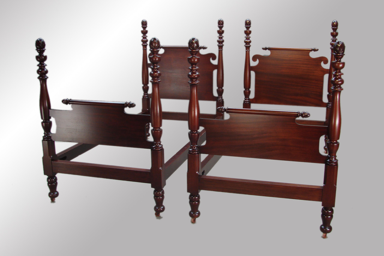 Sold Gorgeous High Quality Pair Of Poster Twin Beds By Berkey And