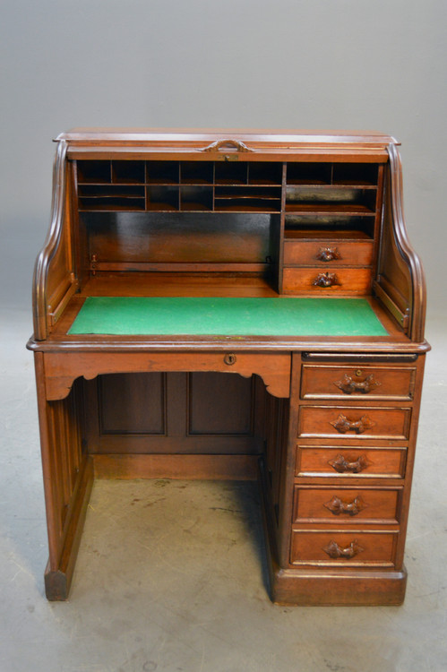 Sold Antique Victorian Ladies Roll Top Desk Civil War Era